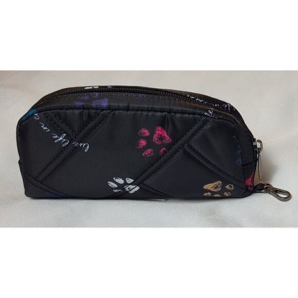 Lug Bobsled‎ XL Black Paw Print Cosmetic Make-up Bag Pouch - Picture 7 of 8